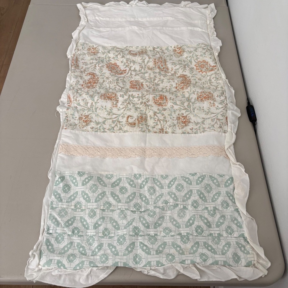 Madison Park Dawn Floral Patchwork King Comforter w/2 Shams Coral Grn Lace Trim - Picture 12 of 15